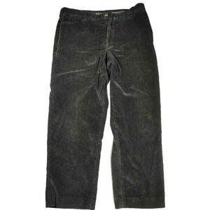 VTG L.L. Bean Men's Black Straight Leg Corduroy Pants Jeans 90s Y2K Size: 36